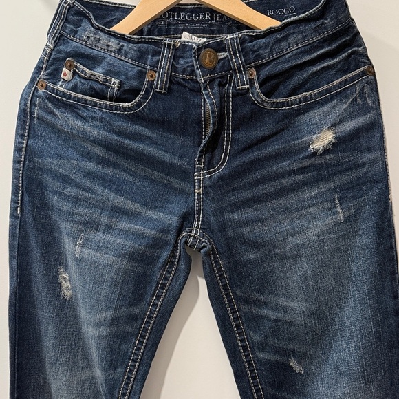 Bootlegger Jeans Men's Dark Blue Straight Jeans with Excellent Condition - Picture 6 of 8